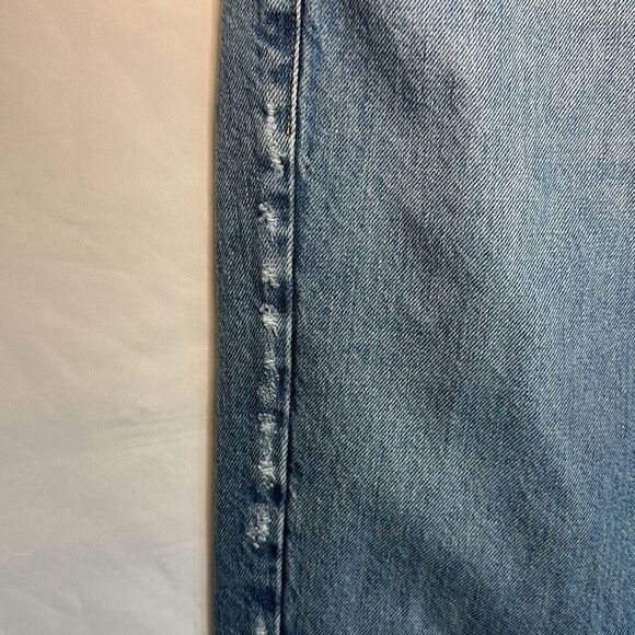 Frame Jeans Mens 34 Blue L Homme Slim Light Wash Distressed Straight Leg 34 - Picture 3 of 13